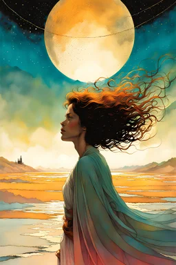 She broke their bonds and set them free , Tracy Adams , Gabriel Pacheco , Douglas Smith , Bill Sienkiewicz, and Jean Giraud Moebius create a stunning portrait of freedom, muted natural color, sharp focus, art from beyond, ethereal and filled with wonder