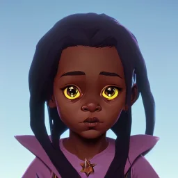 Portrait of a sweet dark skinned toddler witch girl with long dark hair