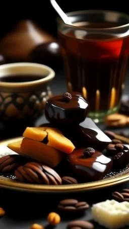 Arabic coffee, dates and sweets