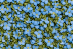 top view pattern of forget-me-not flowers