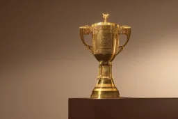 Trophy design creative like character animation