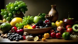 Prompt for Photo: Capture a visually appealing image that communicates the essence of "Achieving Optimal Health: Preventing Common Illnesses through Simple Steps." Consider incorporating elements that symbolize wellness, such as fresh fruits, vegetables, and exercise equipment. Arrange the scene to convey a sense of balance and harmony, emphasizing the simplicity of health-promoting activities. Utilize natural lighting to enhance the vibrancy of the image and evoke a positive, uplifting mood.