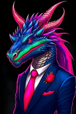 Dragon dressed in a suit