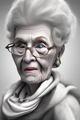 Old grandma who had too many facelifts