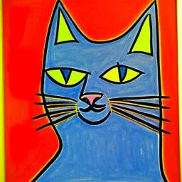 portrait of a cat Picasso Style