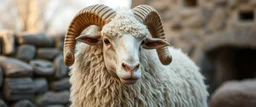 medieval battering ram that looks like a sheep