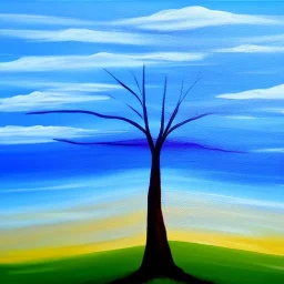 landscape tree painting sky