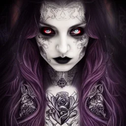 perfect long-haired Vampire, perfect eyes,perfect face, full tattoos of gothic roses art and galaxy ,8k resolution, high-quality, fine-detail, intricate, digital art,volumetric lighting,highly detailed, masterpiece, delicate detailed, sharp focus, insanely detailed, fantasy art, intricate detailed, elegant, fog, Special Lighting, Vibrant, color Scheme, forest, unreal engine 5, trending on artstation,phighly detailed fantasy rose tones portrait, style Daniel Merriam and Jacek Yerka