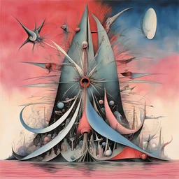 …! …! …! …! …! …! …! You Gotta stem the evil tide and keep it all on the inside, by Gerald Scarfe, by Wilfredo Lam, by Don Davis, surreal mind-bending illustration, heavy dreamy colors, Pink Floyd aesthetics, cosmic drama, trippy album cover, by Gerald Scarfe, piggy snout