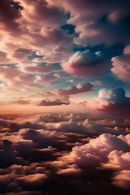 Intricate dreamy clouds in a surreal sky