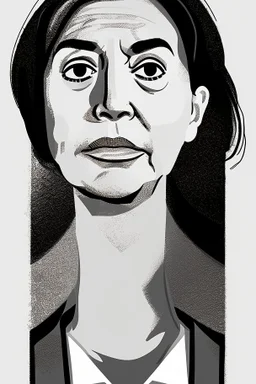 Portrait of powerful female politician