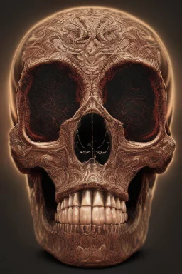 A beautiful highly detailed ornate intricate portrait of a flaming demon skull made of shiny obsidian glass :: reflective, glassy :: subtractive lighting, backlit :: by John William Waterhouse, Greg Rutkowski, HR Giger :: hyperrealistic, hyper detailed, photorealistic :: epic, incredible composition, amazing depth, meticulously composed, 16k resolution concept art :: fantasy magazine cover art