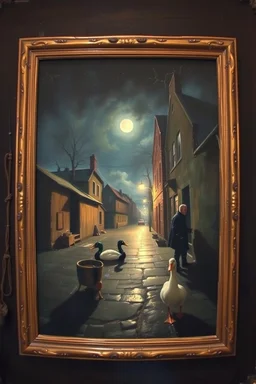 pin hole cam, master oil painting by Rembrandt, Nightmare on duck street