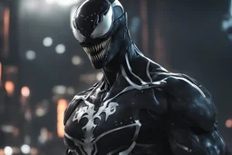 venom in 8k nier automata drawing style, reaper them, cinematic mood, neon effect, close picture, bones, highly detailed, high details, detailed portrait, masterpiece,ultra detailed, ultra quality
