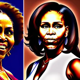 Michelle Obama meets Serena Williams