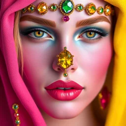 A face, jewel tomes color