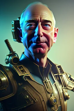 jeff bezos, steampunk, unreal 5, octane render, cinema4d, dynamic lighting, dramatic lighting, 4k, redshift render, highly detailed, hyper realistic