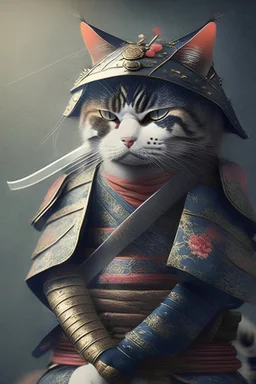 Cool Samurai cat