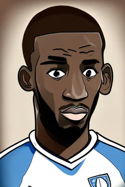 Moussa Diaby French football player ,cartoon 2d