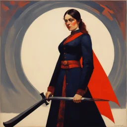 [art by kupka] The axe is for cutting down people. - Carlina Garibaldi, Librarian of Leng