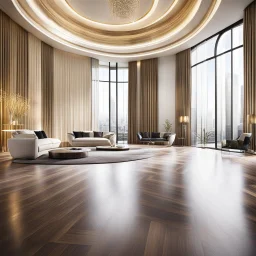 luxury room with luxury furniture ,with wide empty area in middle of floor for dancing