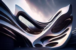 Museum of architecture Zaha Hadid digital art 8k