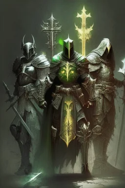 crusader holy light olive green dark medieval knight paladin crusades diablo demon slayer dark ages templar devil vs angel