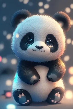 cute tiny hyperrealistic Anime panda from pokemon, chibi, adorable and fluffy, logo design, cartoon, cinematic lighting effect, charming, 3D vector art, cute and quirky, fantasy art, bokeh, hand-drawn, digital painting, soft lighting, isometric style, 4K resolution, photorealistic rendering, highly detailed clean, vector image, photorealistic masterpiece, professional photography, simple space backdrop, flat white background, isometric, vibrant vector