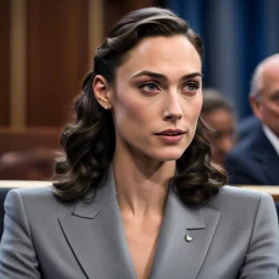 Gal Gadot testifying before a Congressional committee.