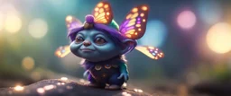 glittering Deep Gnome (Svirfneblin) butterfly gremlin, goa psy ambient in the style of vangelis and fsol, source vibrations, bokeh like f/0.8, tilt-shift lens 8k, high detail, smooth render, down-light, unreal engine, prize winning