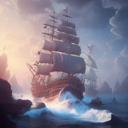 Pirate, 3D, Octane Render, high detailed, intricate details, perfect composition, beautiful detailed intricate insanely detailed octane render trending on artstation, 8 K artistic photography, photorealistic concept art, soft natural volumetric cinematic perfect light, chiaroscuro, award - winning photograph, masterpiece, raphael, caravaggio, greg rutkowski, beeple, beksinski, giger, perfect composition, beautiful detailed intricate insanely detailed octane render trendi