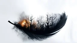 Black feather art