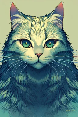 Portrait of a cat by Van Gogh