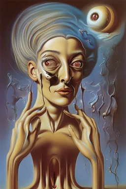 The portrait entitled "Bring forth what is within you to save you, else it will destroy you" depicting Salvador Dali as a woman; Salvador Dali; Surrealism