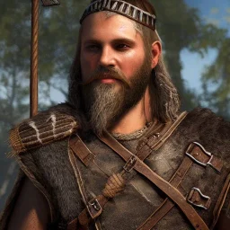 Portrait of viking Eivor from Assassin's creed valhalla