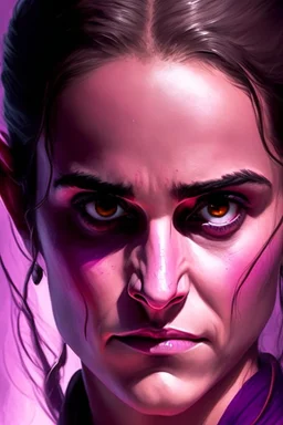 actress emma watson, purple skin