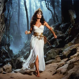 [colour picture: Jason and the Argonauts (1963)] As the night wears on, Surpanakha's vengeance knows no bounds. The forest becomes a stage for her savage dance, a symphony of pain and terror. With a deep breath, she gathers what little remains of her belongings. Her dress, tattered and stained, serves as a reminder of the life she once had. Her dagger, a symbol of her resilience and self-defense, feels reassuring in her grip. And her magic rod, a conduit of her power and creativity, pulses with