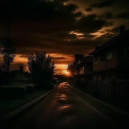 leaving home photo quality dark sunset mood