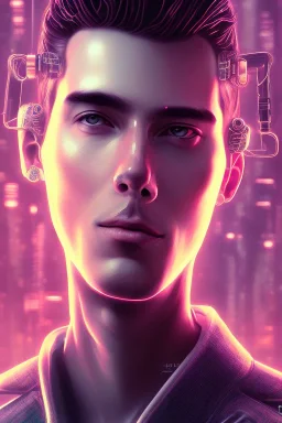 cyberpunk, head, men, portrai