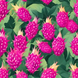 A background with colors of dragon fruit and its leaves