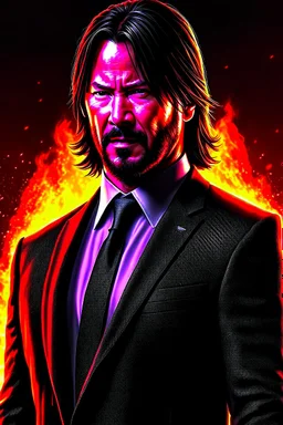 John Wick turning Super Saiyan photo real