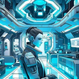 cyberpunk retro futuristic for comics