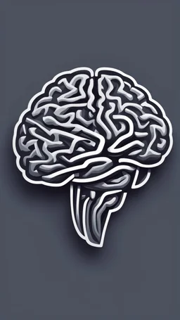 Icone, Art, Logo, Brain brain upgrade lines