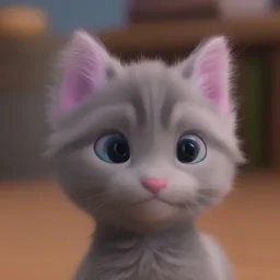 a cute, gray Kitten