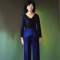 Full body portrait, painting, medium shot lady Yumekawa