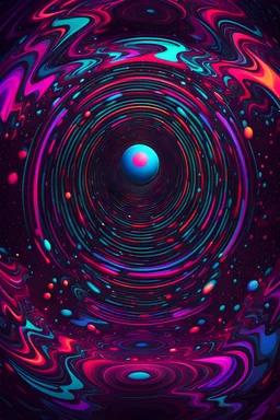 dark psychedelic sphere background