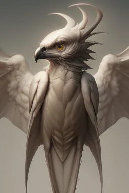 Bird-like creature,artgerm , studio mappa, photorealistic, Hyperrealistic, cgsociety zbrush_central fantasy album cover art 4k hdr 64 megapixels 8k back lit complex elaborate fantastical hyperdetailed