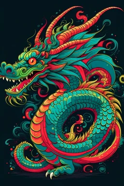 a funky Chinese style dragon