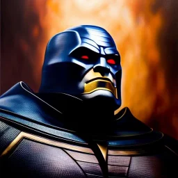 Ultra detailed fullbody Portrait in oil on canvas of Darkseid (DC) with Armor,intense stare,extremely detailed digital painting, extremely detailed face,crystal clear Big eyes, mystical colors ,perfectly centered image, perfect composition, rim light, beautiful lighting,masterpiece,8k, stunning scene, raytracing, anatomically correct, in the style of robert e howard and Ken Kelley and Ohrai Noriyoshi and Simon Bisley and tomzj1