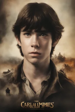 Movie Poster - Chandler Riggs as "Carl Grimes" - The Walking Dead - in the art style of Frank Frazetta